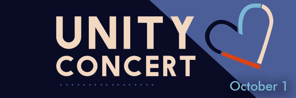 Unity Concert artwork with a heart.