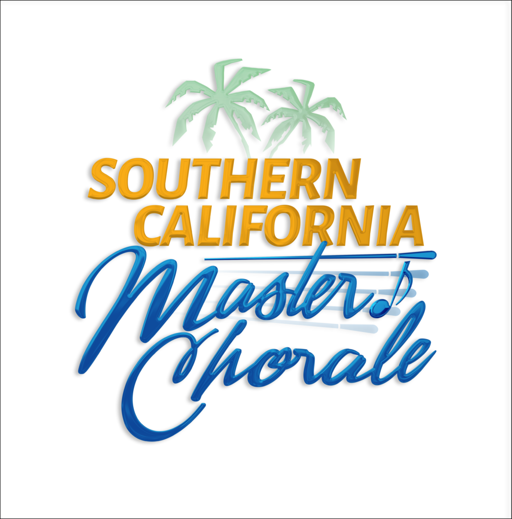 Southern California Master Chorale logo with two green palm trees.
